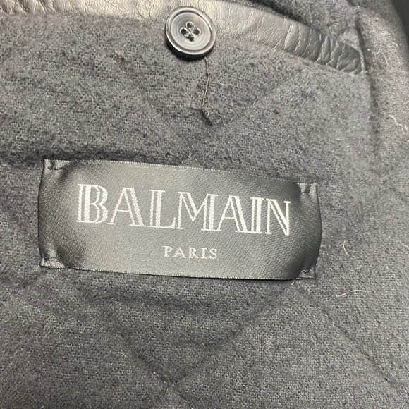 BALMAIN: Quilted Leather Biker Jacket (black) - $2,250 - Picture 6 of 6